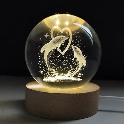 Shine sphere Deer in the snow 